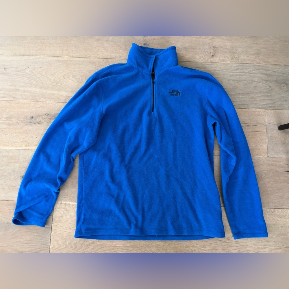North Face lightweight quarter zip fleece hiking outdoor pullover - size medium
